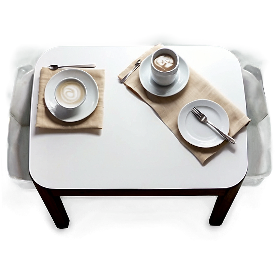 White Table Top View Png Kdl PNG