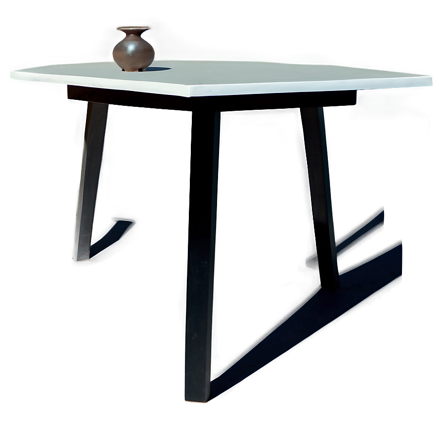 White Table With Black Legs Png 54 PNG