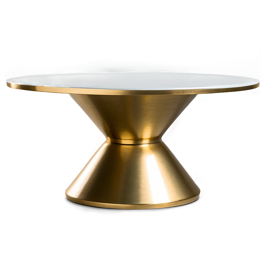 White Table With Gold Legs Png Shq45 PNG