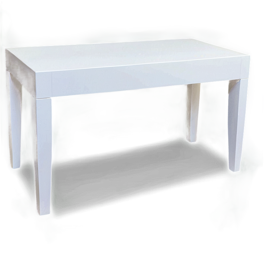 White Table With Storage Png 13 PNG