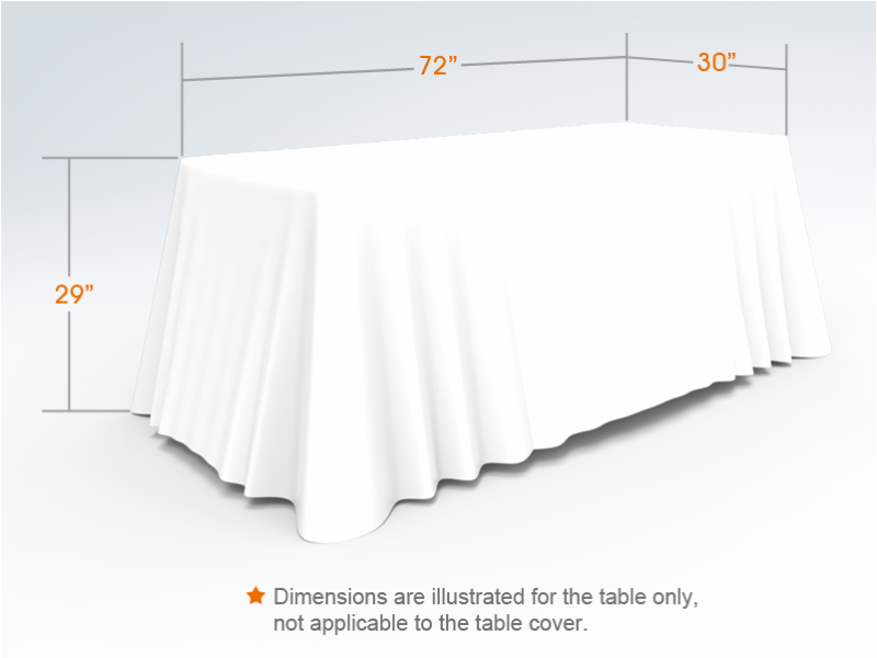 White Tablecloth Dimensions Illustration PNG