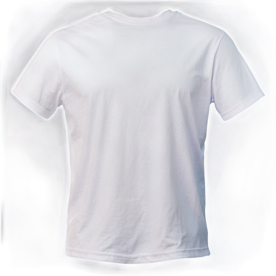 White Tee Top View Png 06272024 PNG
