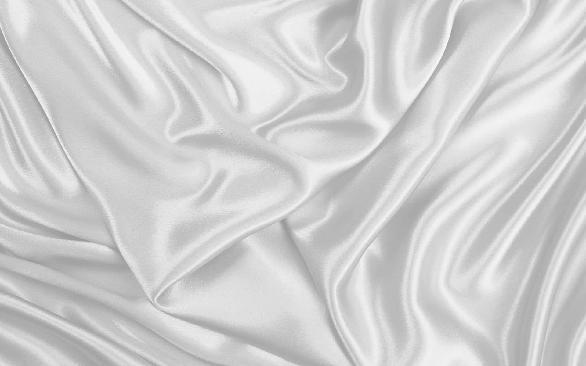 Glossy Satin Fabric White Texture Background