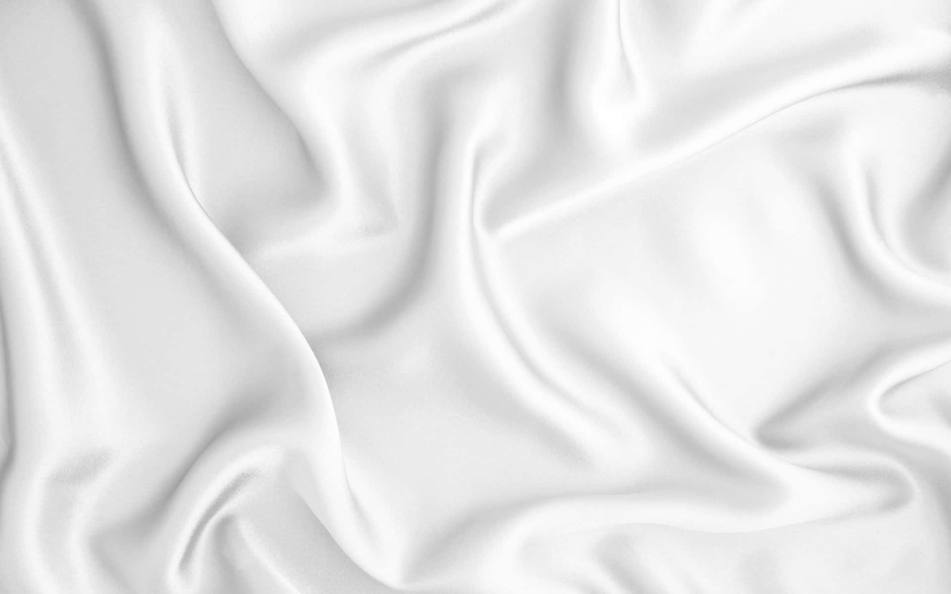 Wavy Folds Satin Fabric White Texture Background