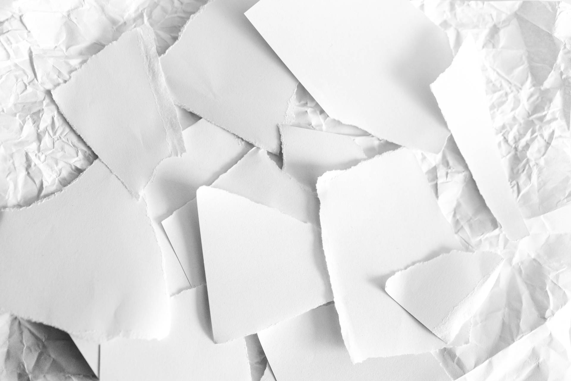 White Texture Of Torn Papers Wallpaper