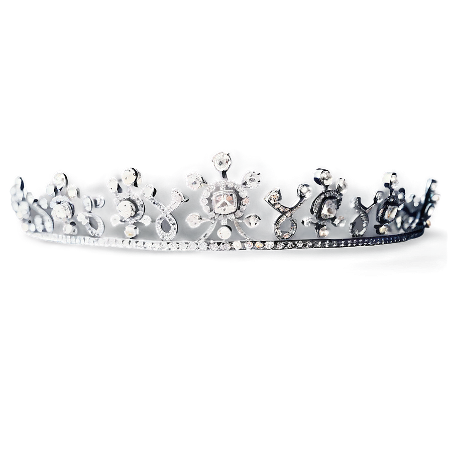 White Tiara Crown Png 06252024 PNG