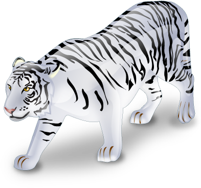 White Tiger Illustration PNG