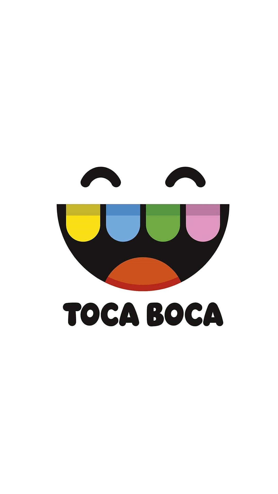 White Toca Boca Logo Wallpaper