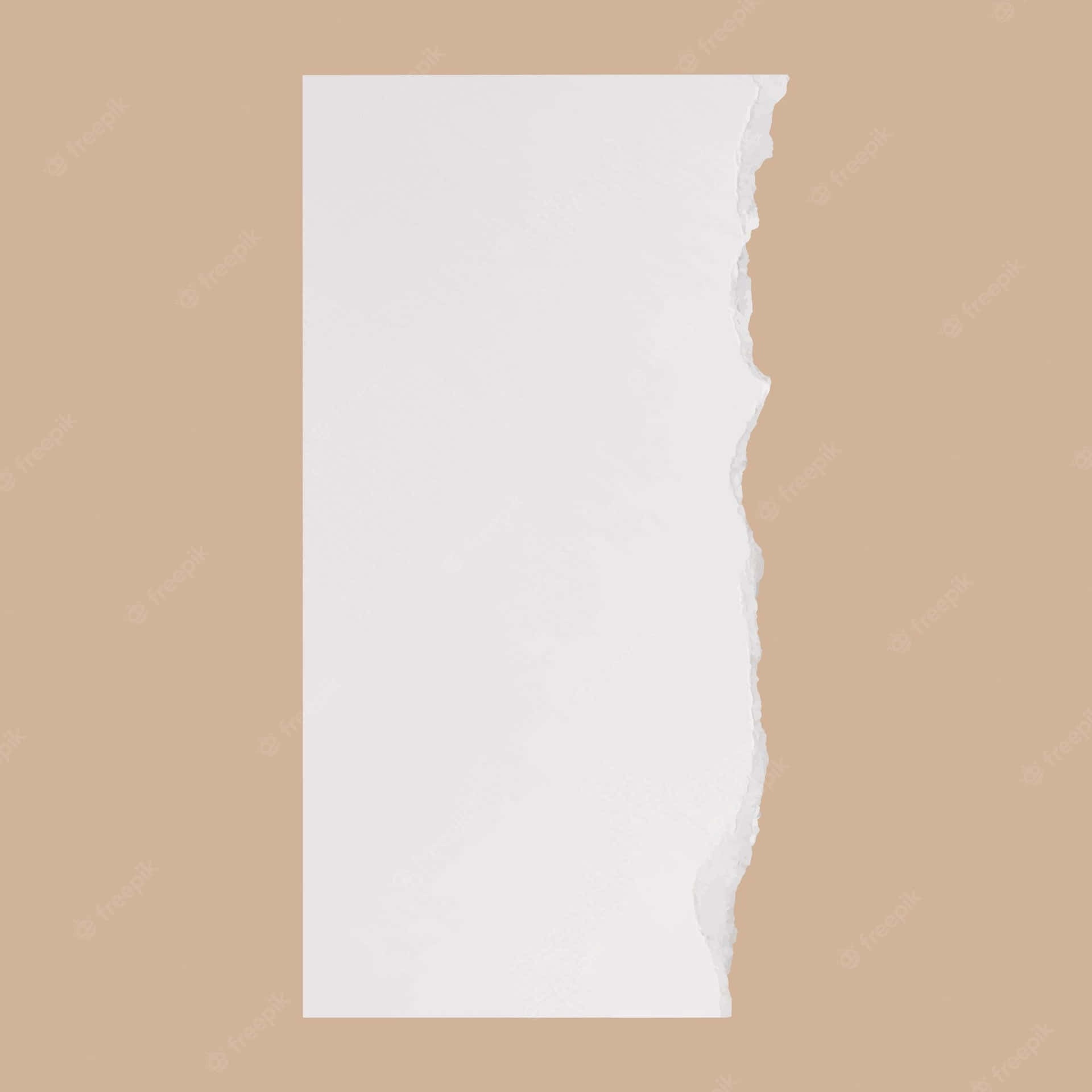 White Torn Paper On Peach Background Wallpaper