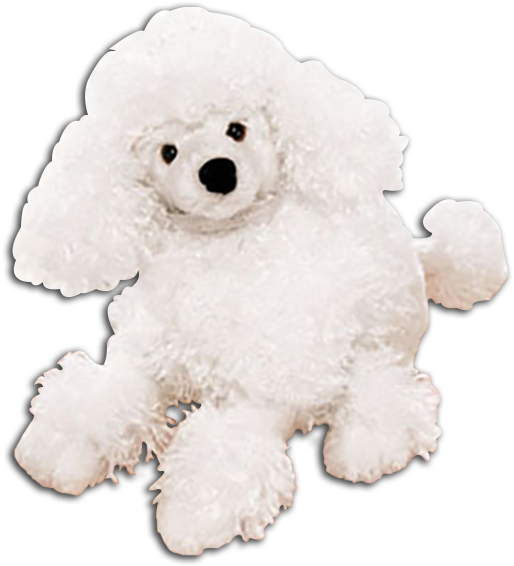 White Toy Poodle Plush SVG