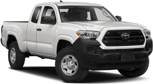 White Toyota Tacoma Pickup Truck PNG