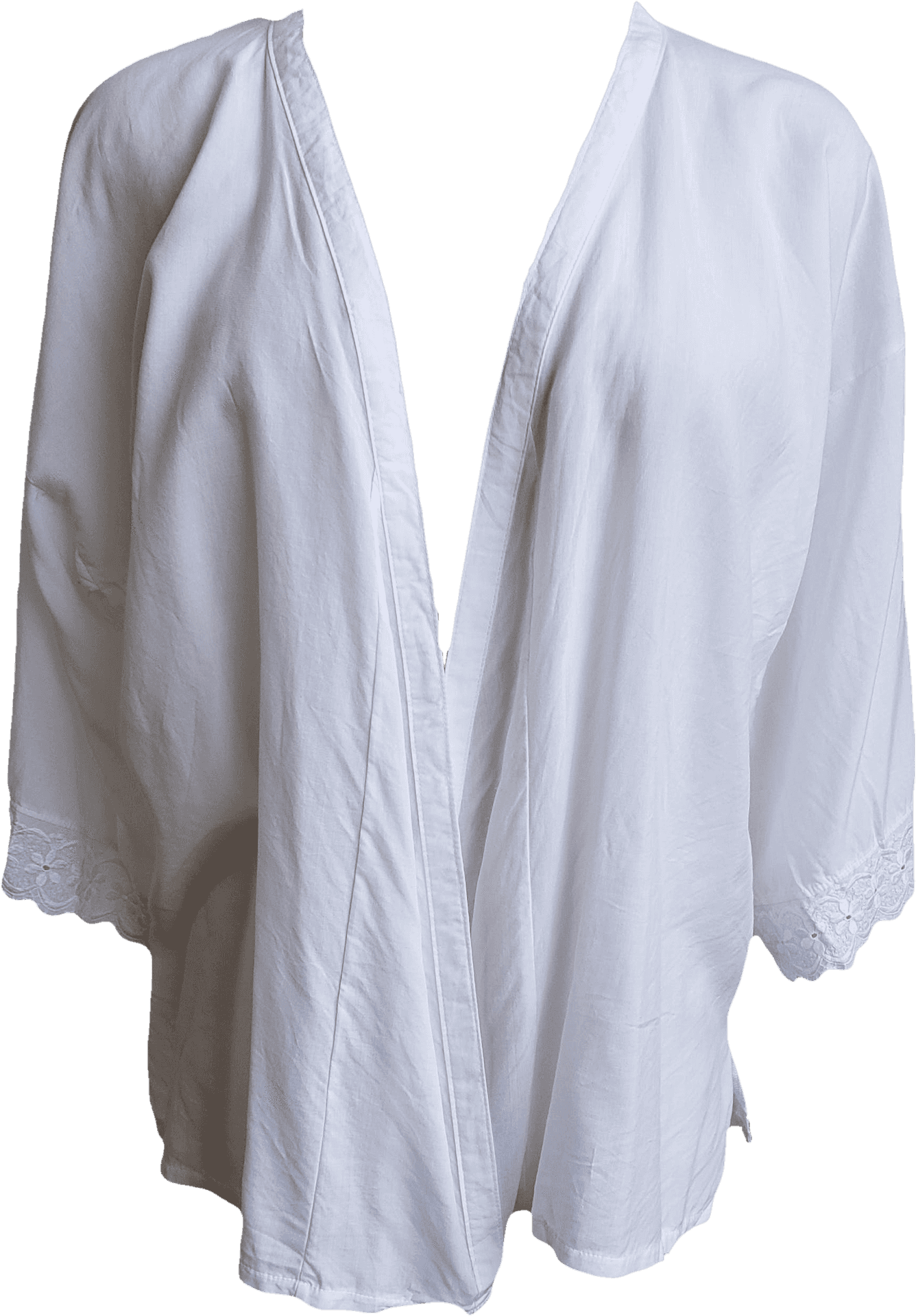 White Traditional Kimono Design PNG