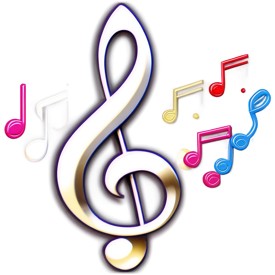 White Treble Clef Music Note Png Aei PNG