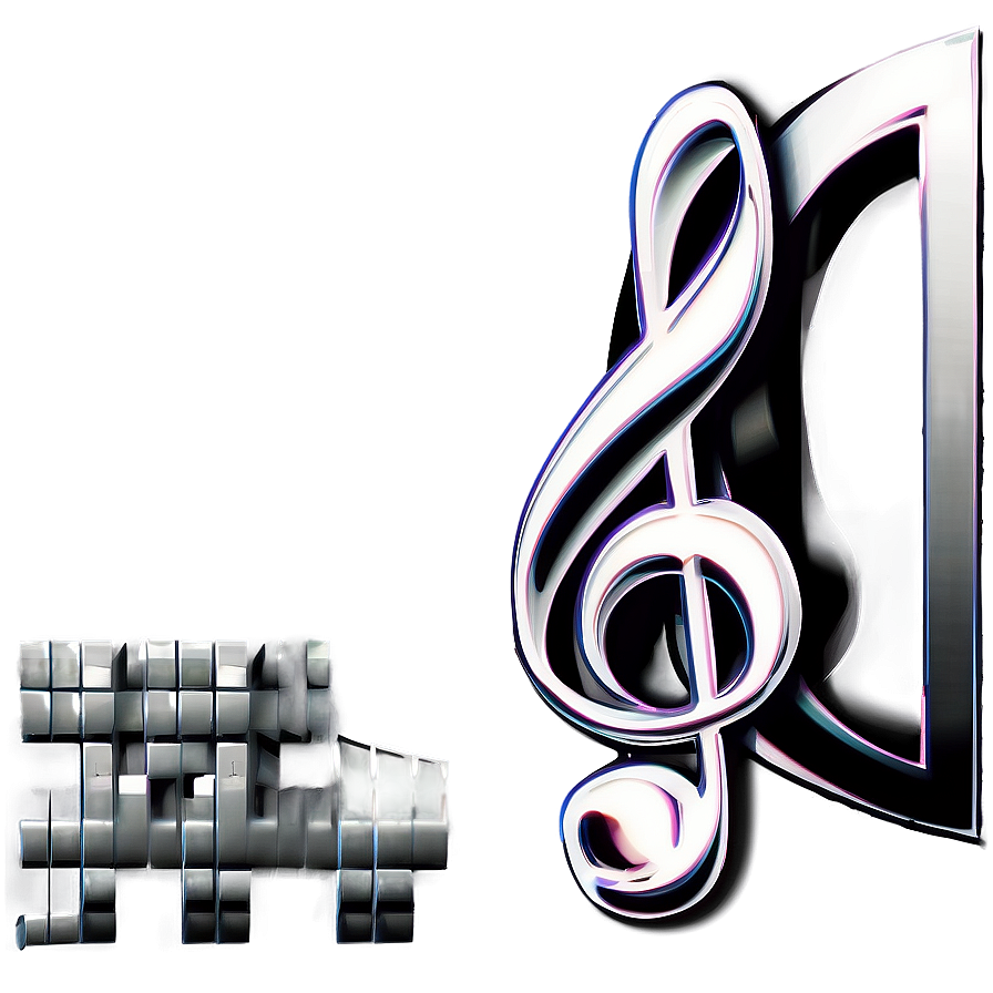 White Treble Clef Music Note Png Pdv PNG