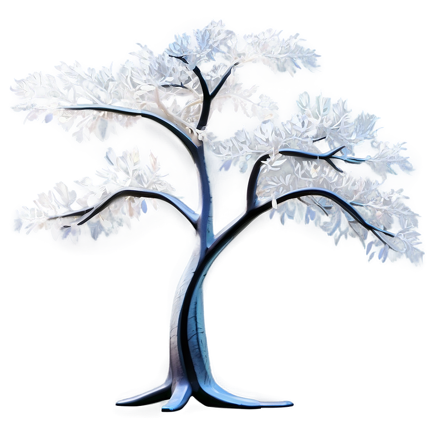 White Tree In Abstract Form Png Kqa54 PNG