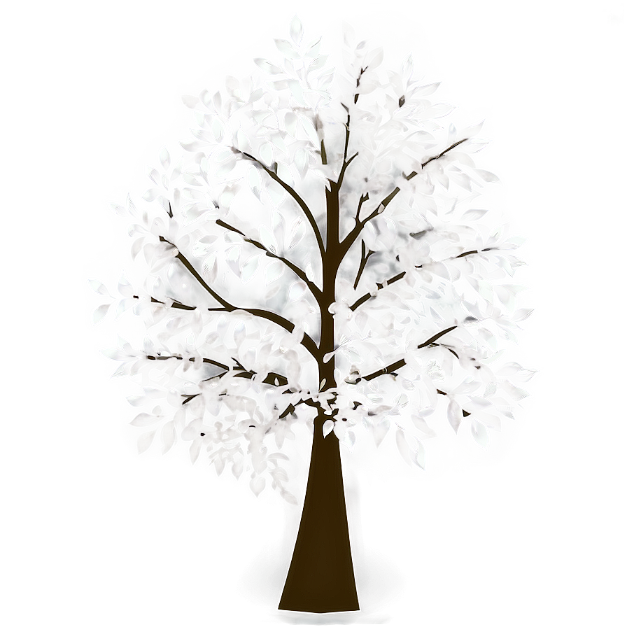 White Tree In Abstract Form Png Wjb PNG