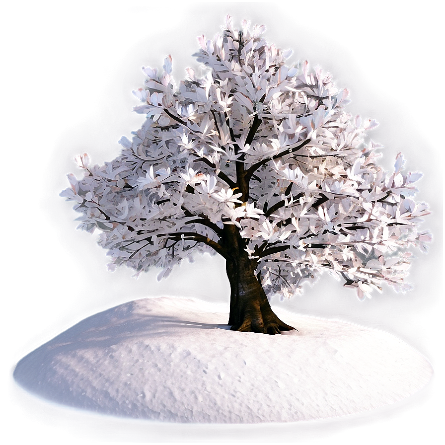 White Tree In Four Seasons Png 06252024 PNG