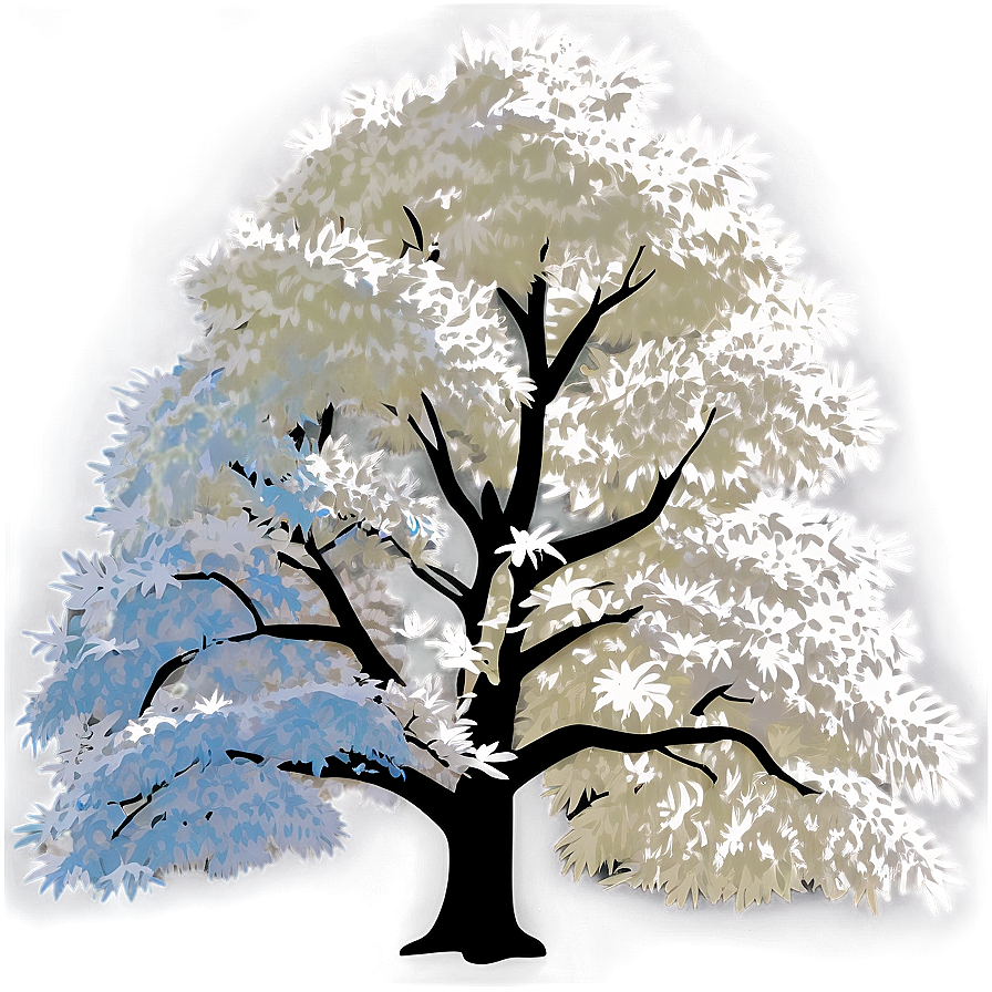 White Tree In Sunlight Glow Png Vgm PNG