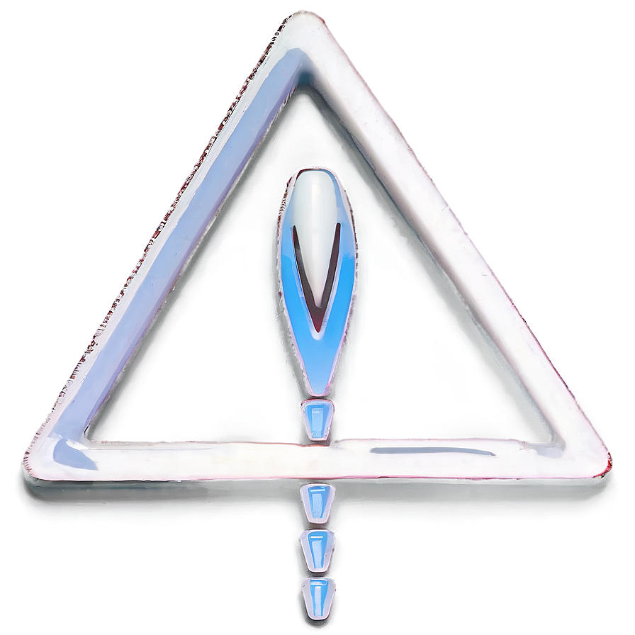 White Triangle Geometric Shape Png 06122024 PNG