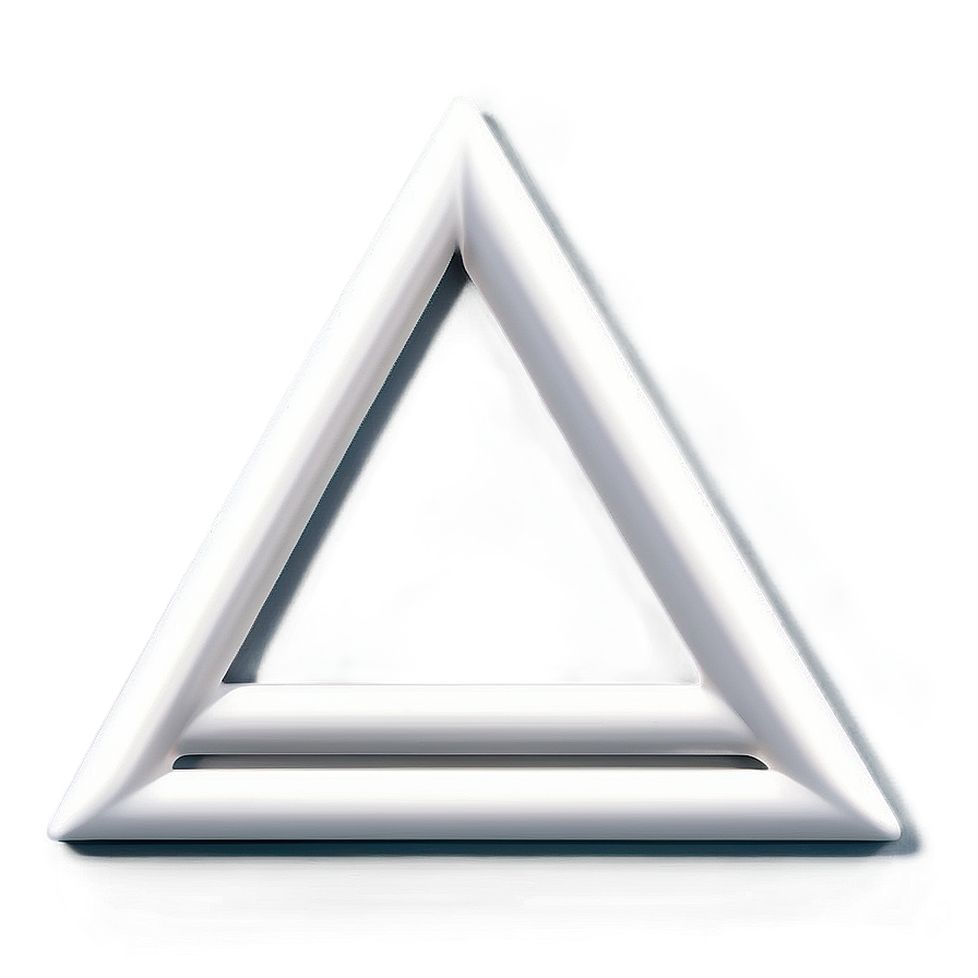 White Triangle Logo Element Png 06122024 PNG