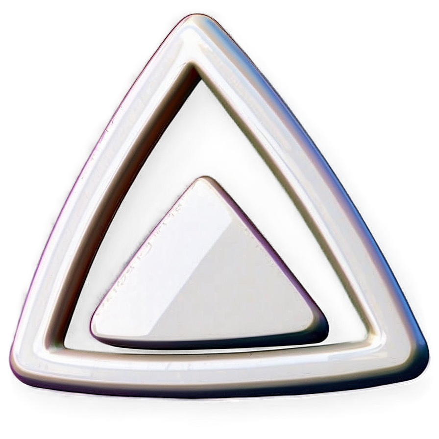 White Triangle Logo Element Png Qcn6 PNG
