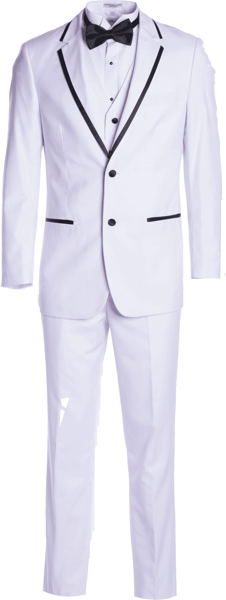 White Tuxedowith Black Trim PNG