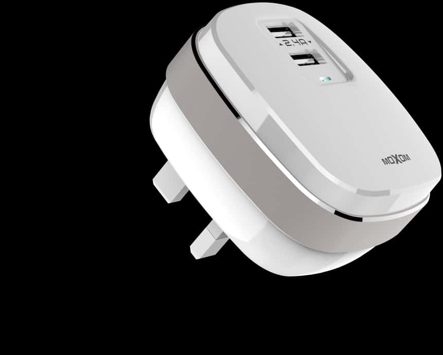 White U S B Wall Charger PNG