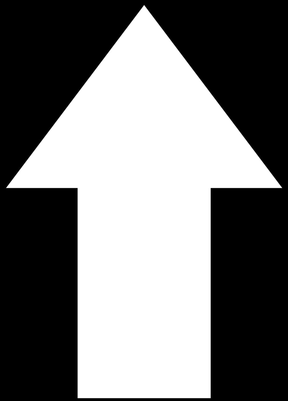 White Upward Arrow Symbol PNG