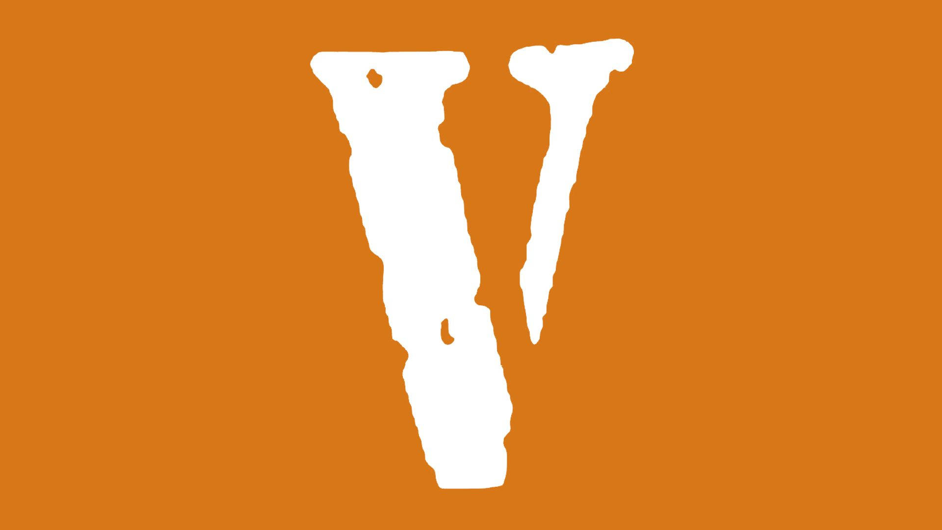 White V Logo On Orange Vlone Pfp Wallpaper