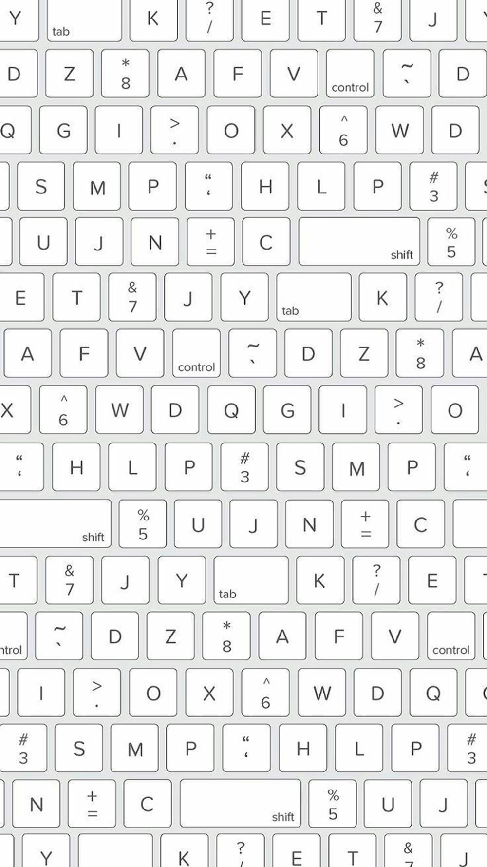 Hvid vertikal tastatur æstetik Wallpaper