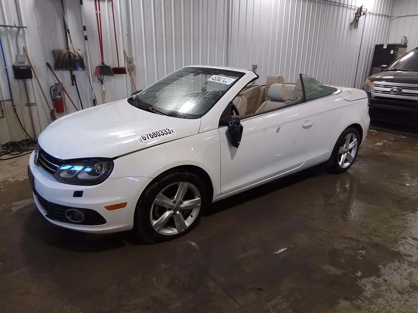 Volkswagen Eos Décapotable Blanche Fond d'écran