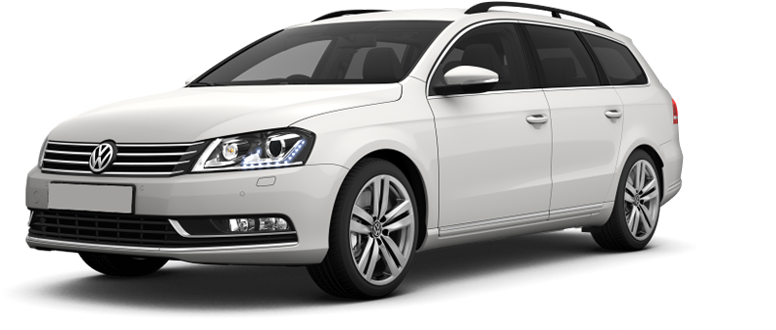 White Volkswagen Passat Estate2015 PNG