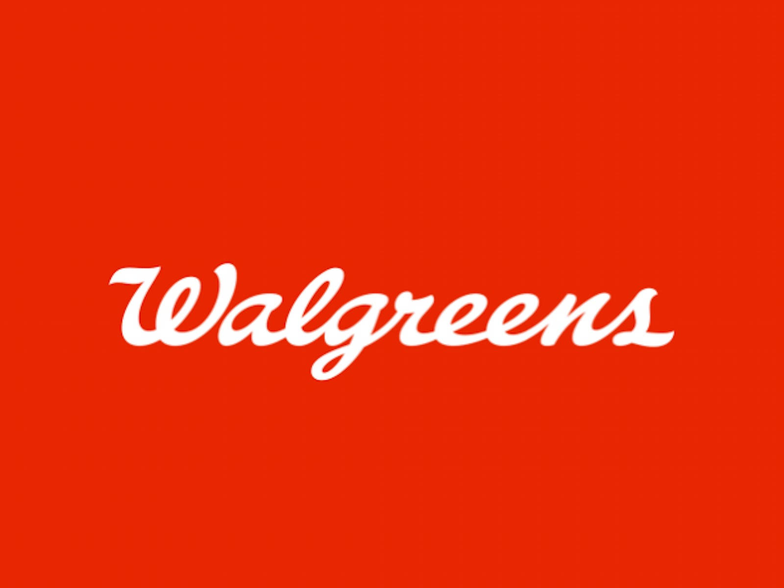 White Walgreens Logo Red Background