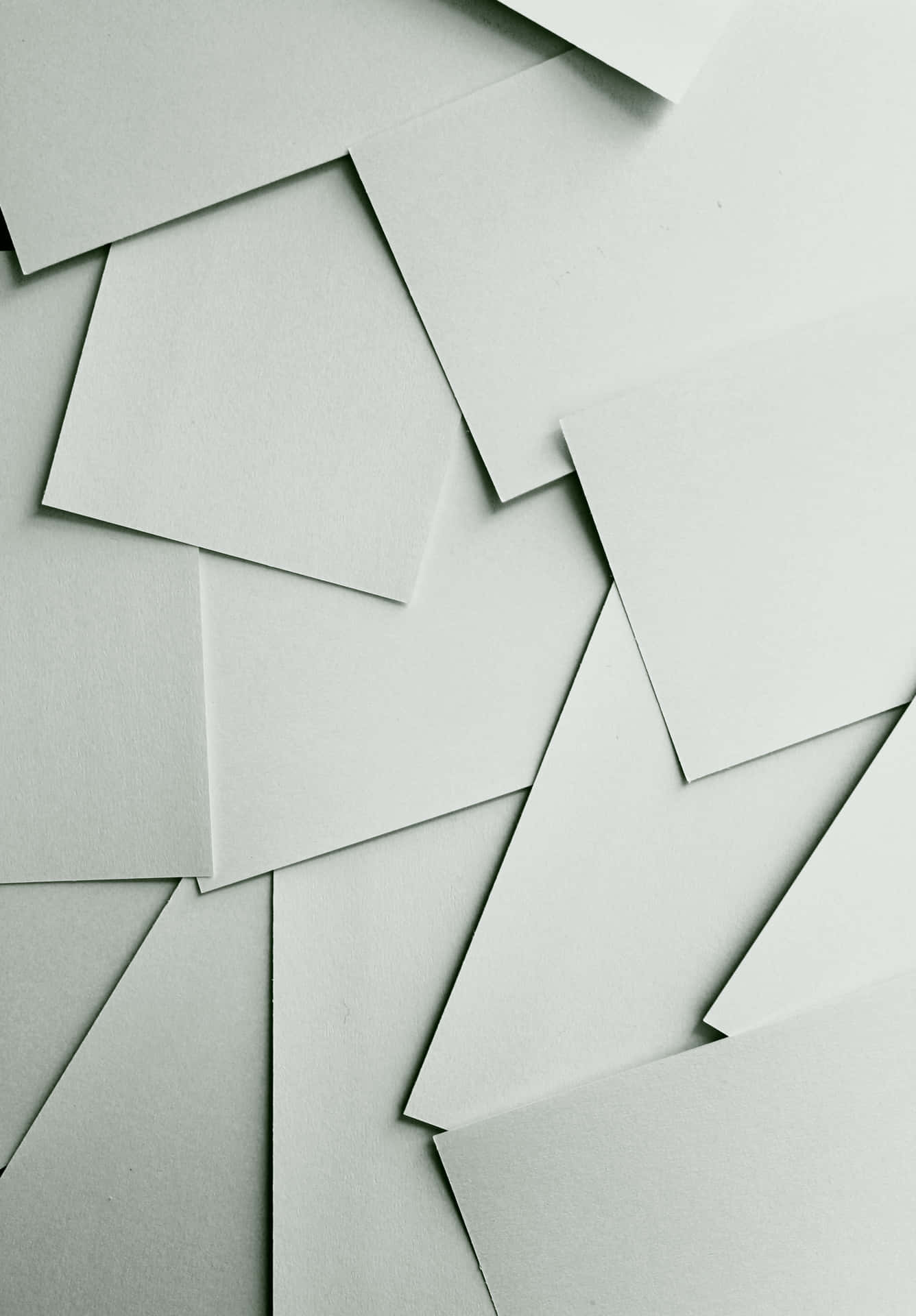 White Wall Background Overlapping Geometric Shapes