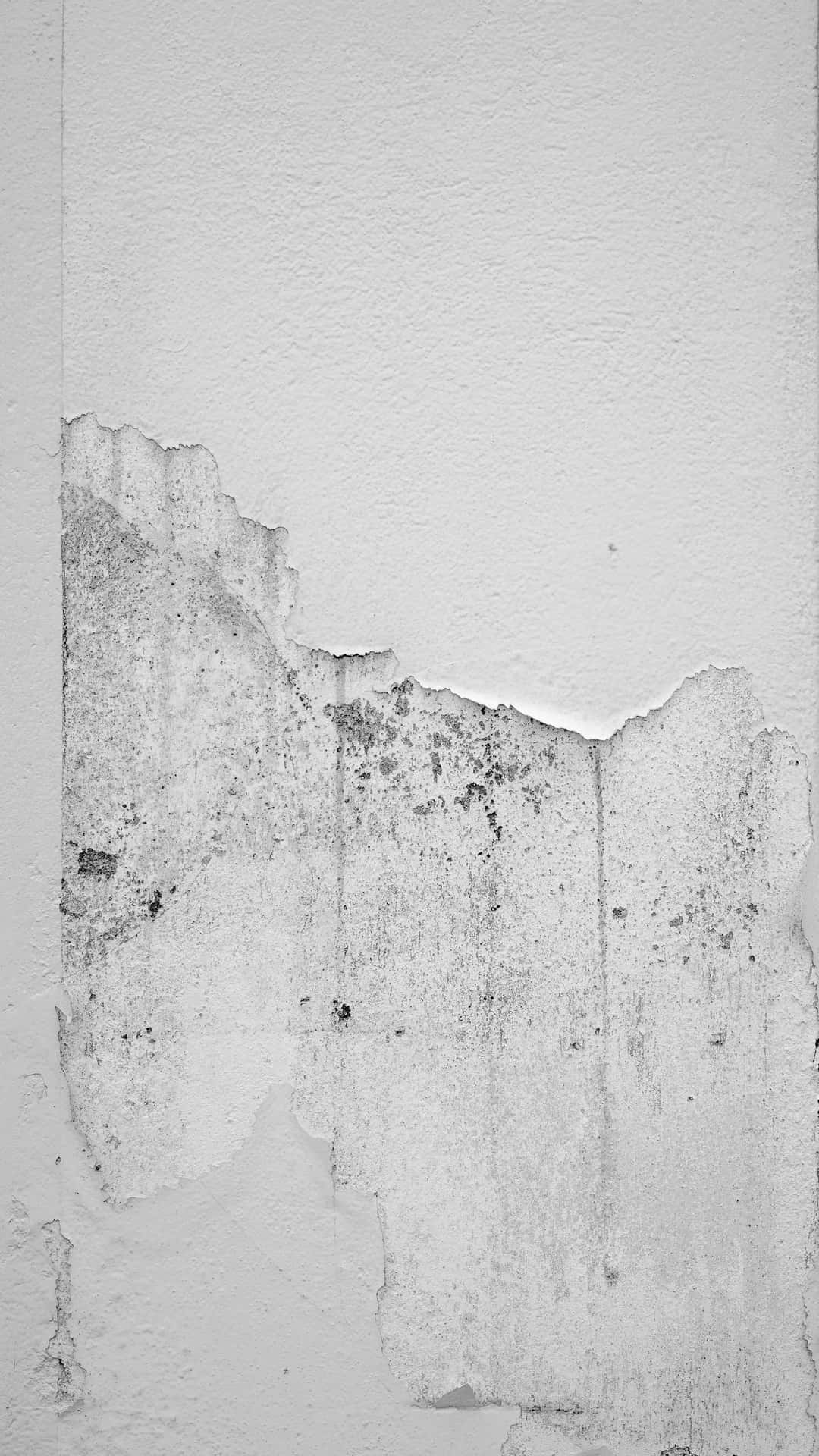 White Wall Background With Peeled Paint