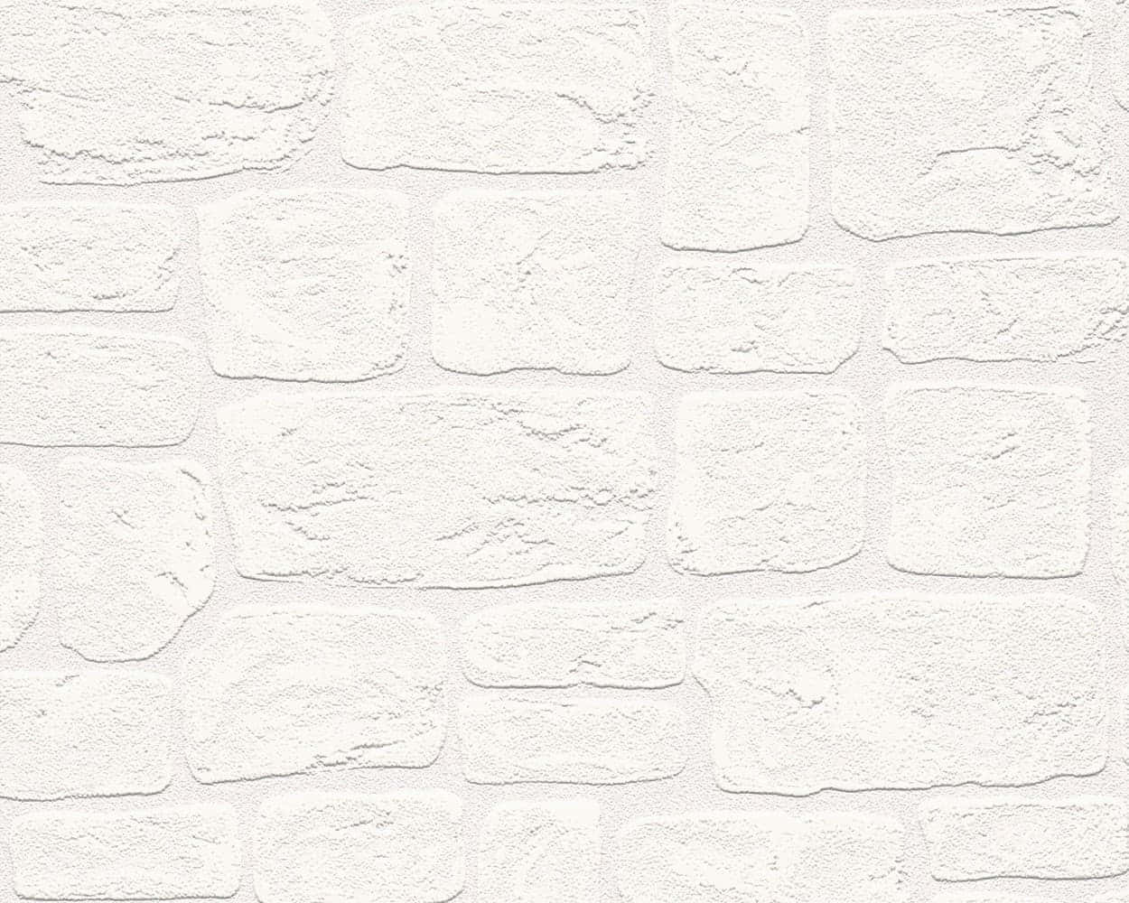White Wall With Multifaceted Bricks Wallpaper
