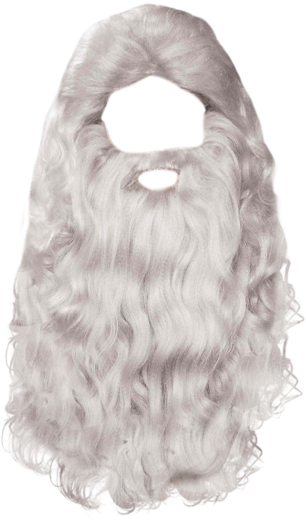 Silver Wavy Beard Costume Accessory PNG