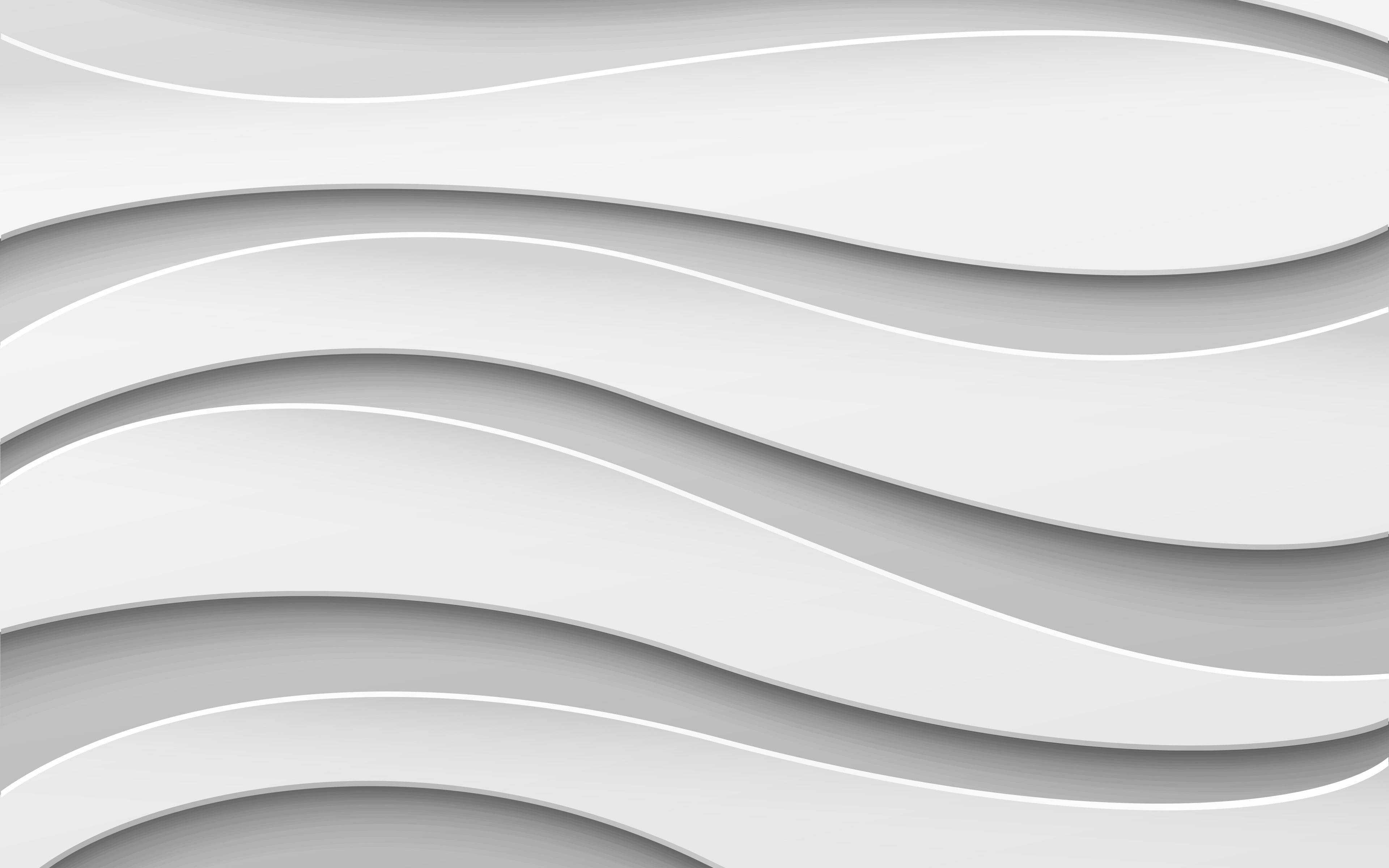 White Wavy Lines 3d Android Phone Wallpaper