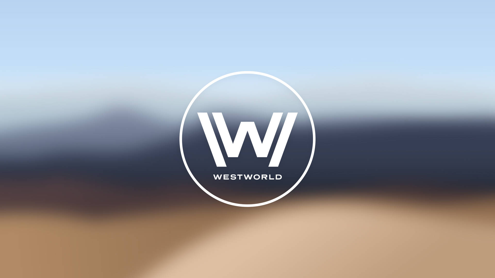 Hvid Westworld Emblem Wallpaper
