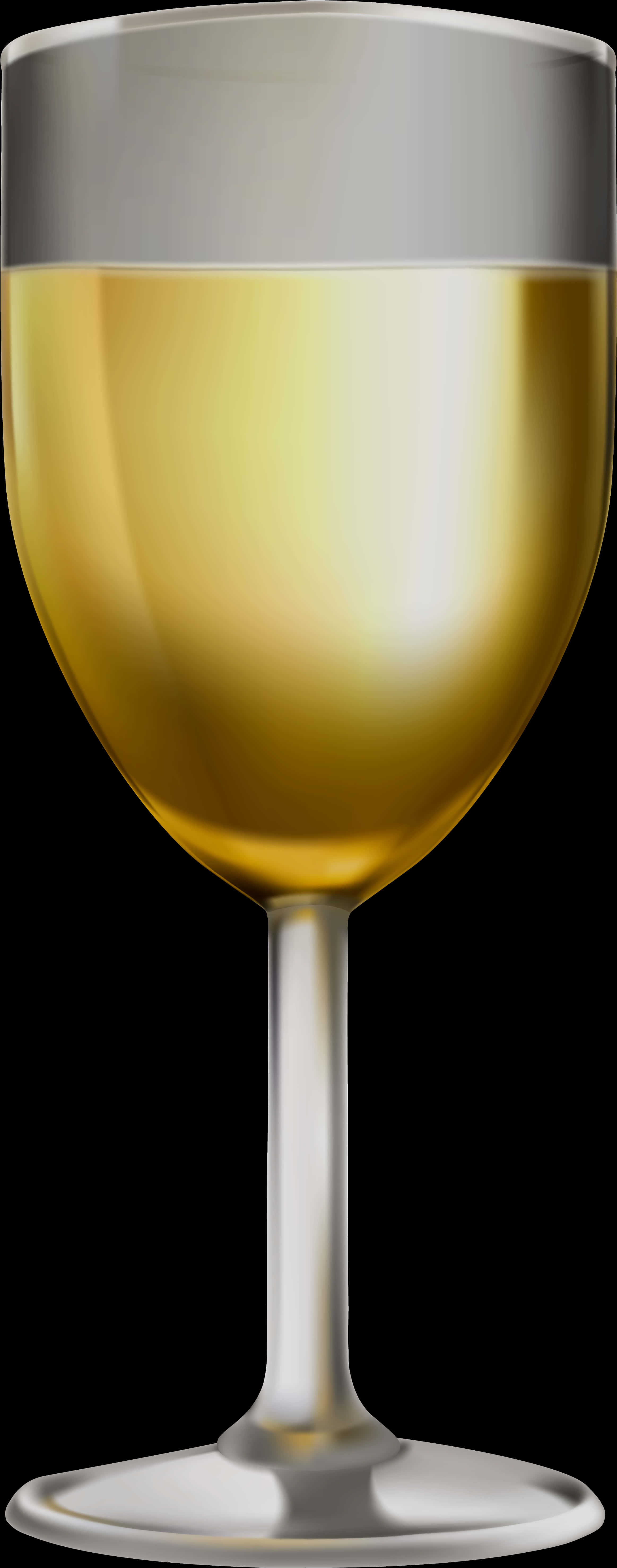 White Wine Glass Full PNG