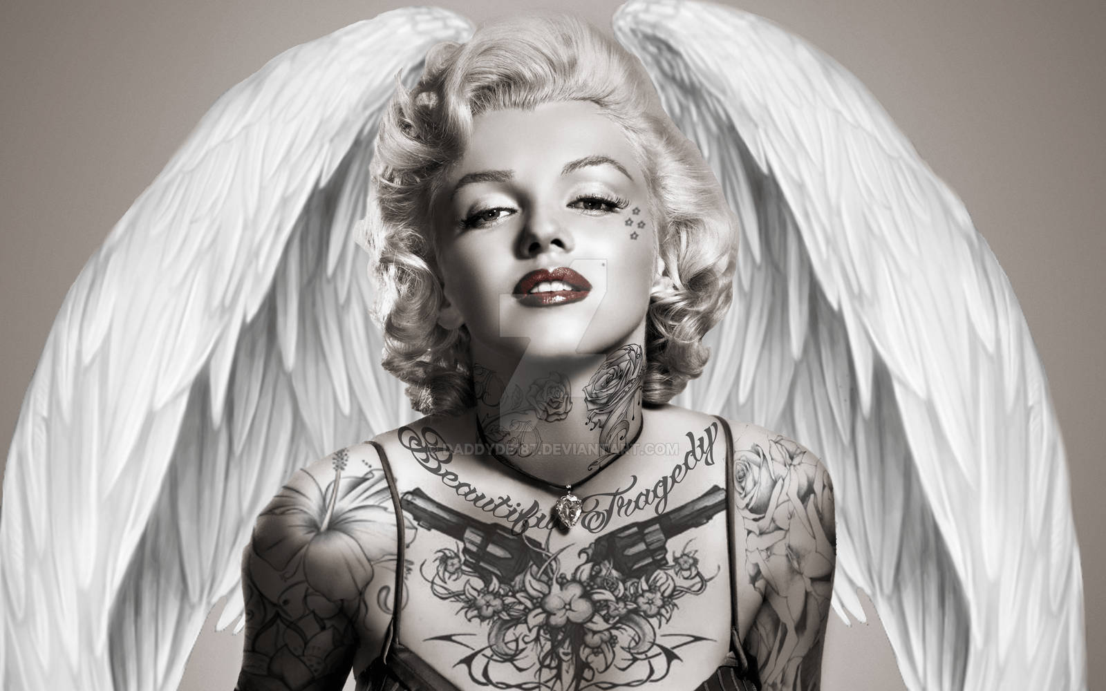 White Wings Marilyn Monroe Wallpaper