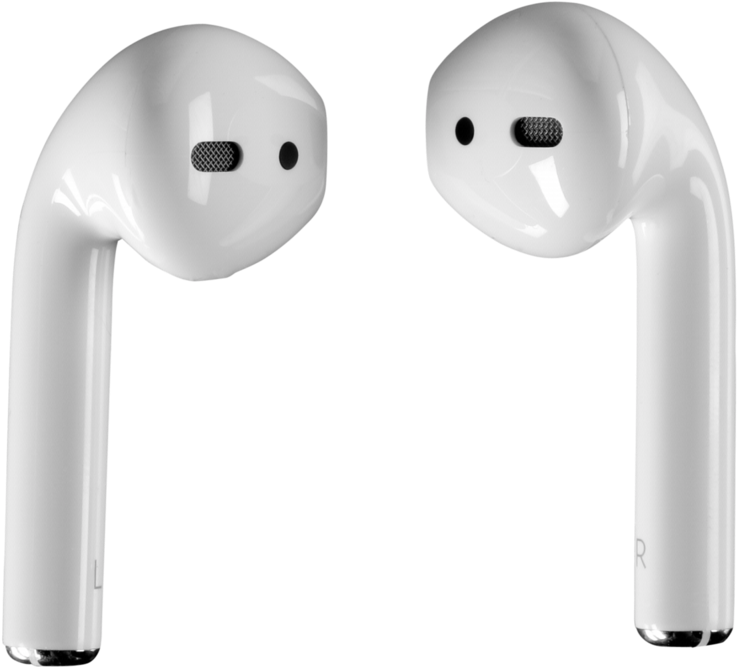 White Wireless Earbuds Isolated PNG