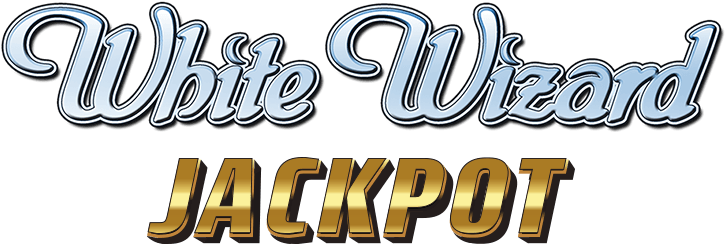 White Wizard Jackpot Logo PNG
