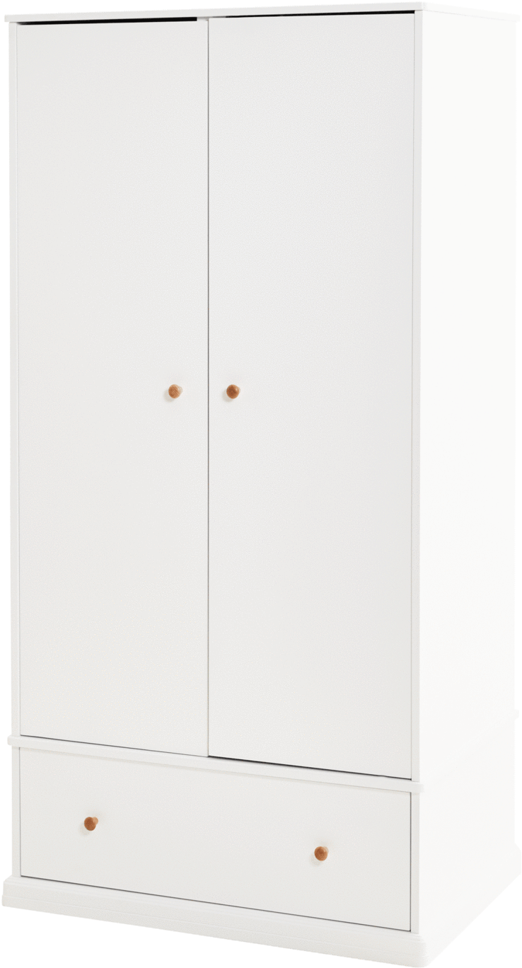 White Wooden Cupboard Closetwith Drawer PNG