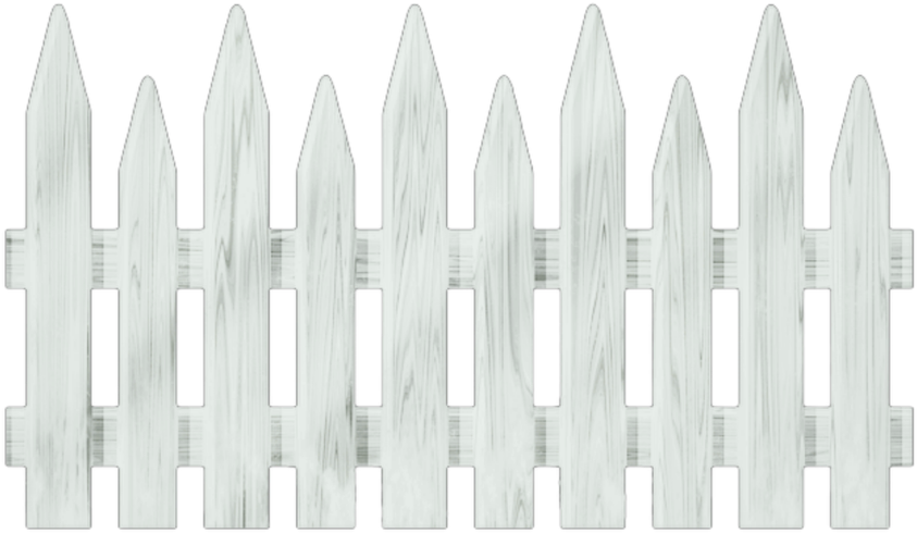 White Wooden Picket Fence Texture PNG
