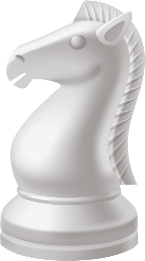 White_ Chess_ Knight_ Piece PNG