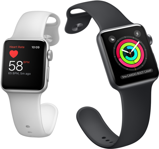 Whiteand Black Smartwatches Fitness Tracking PNG