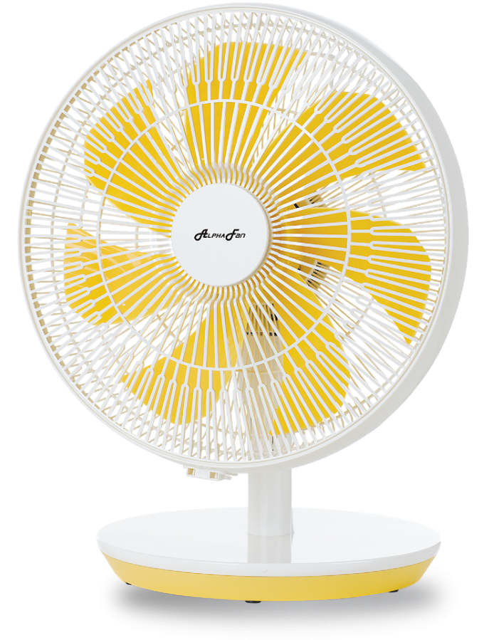 Whiteand Yellow Table Fan PNG