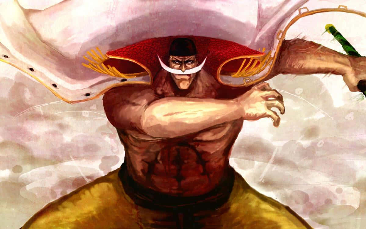 Caption: Epic Stance of Whitebeard from One Piece Wallpaper