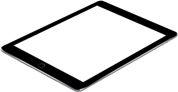 Whitei Pad Angled Viewon Teal Background PNG